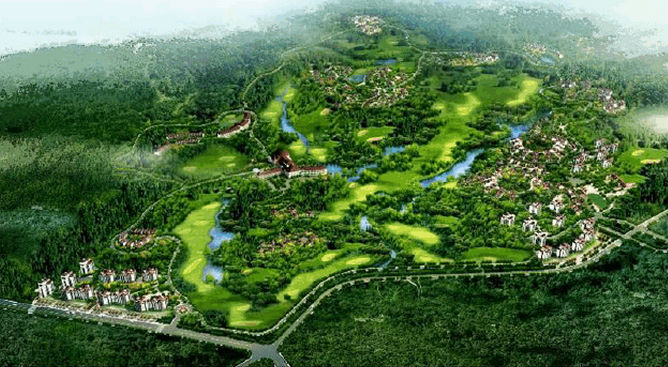 人文旅游項(xiàng)目旅游策劃公司:貴州好花紅總旅游規(guī)劃鳥瞰圖